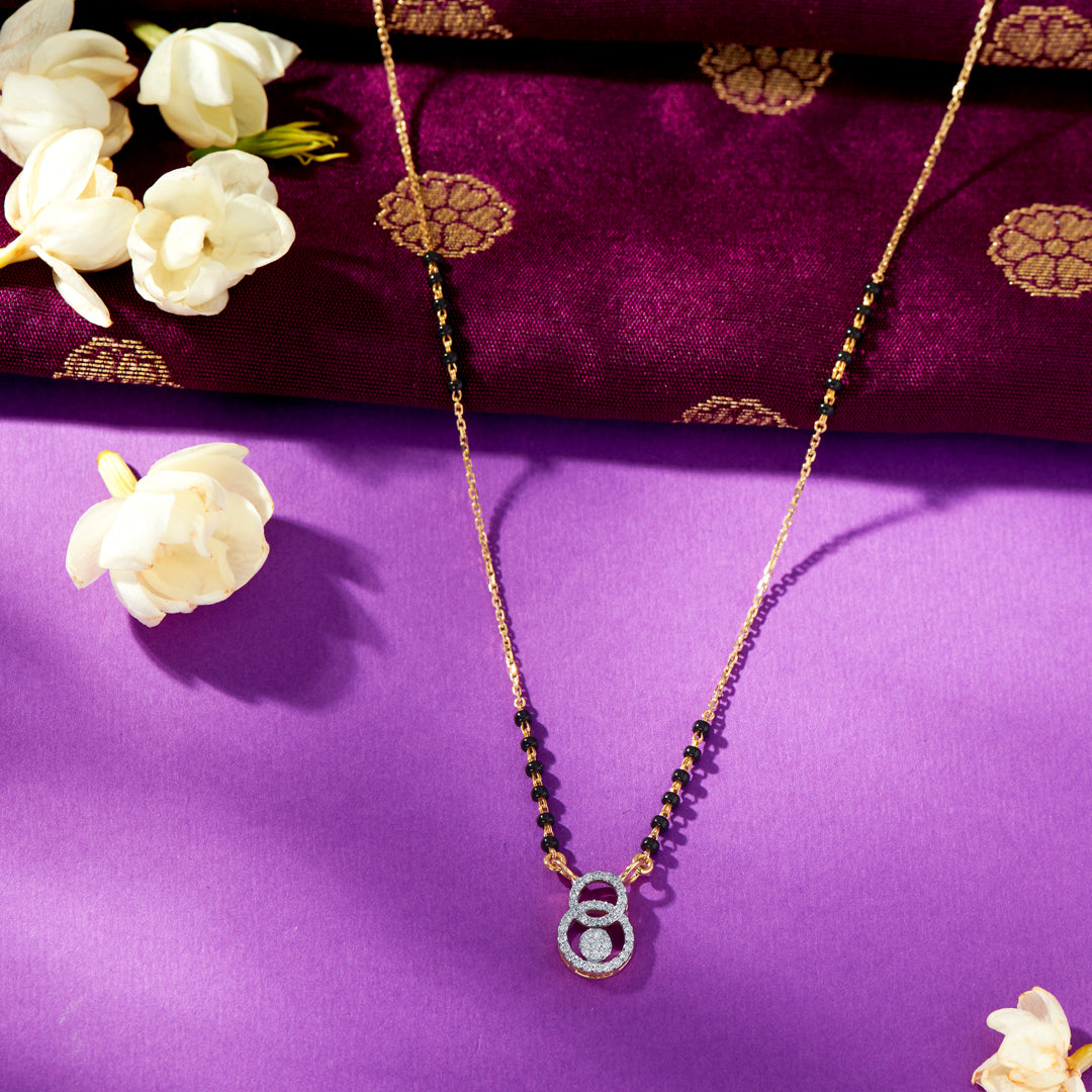 Endless Connection Gold & Diamond Modern Mangalsutra For Women