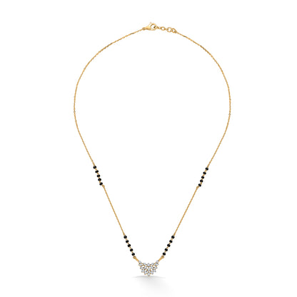 Whispering Orchid Gold & Diamond Modern Mangalsutra For Women