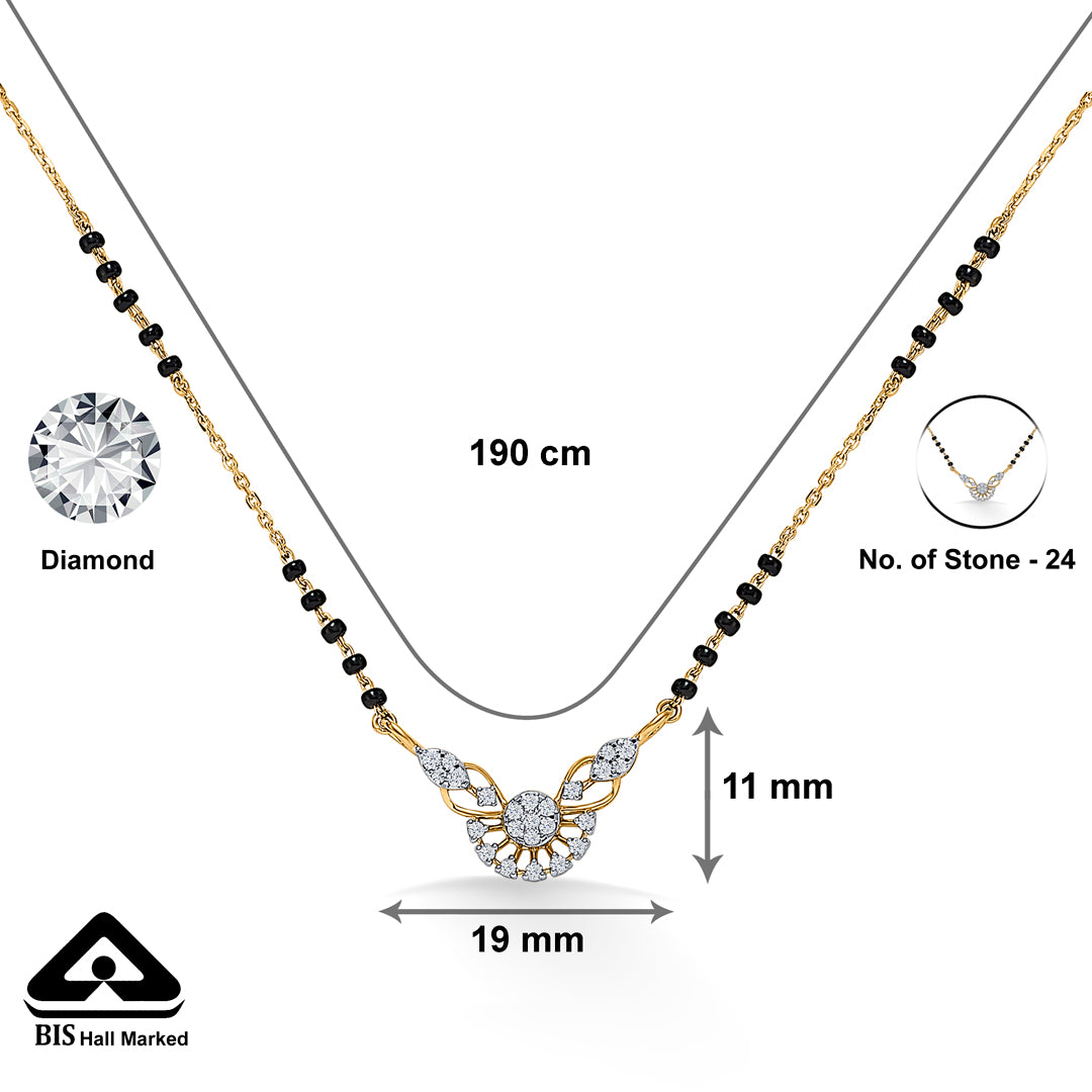 ties of tara gold & diamond modern mangalsutra