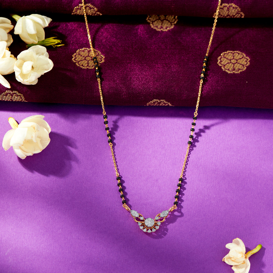 ties of tara gold & diamond modern mangalsutra