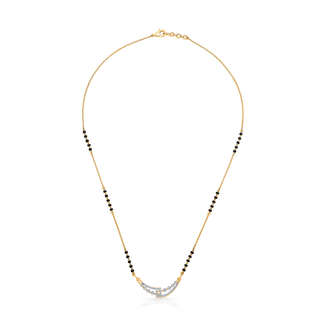 Twilight Link Gold & Diamond Modern Mangalsutra For Women