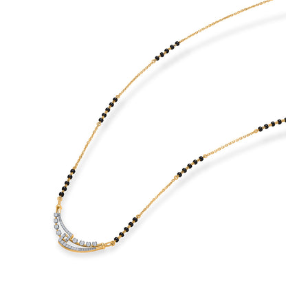 Twilight Link Gold & Diamond Modern Mangalsutra For Woman