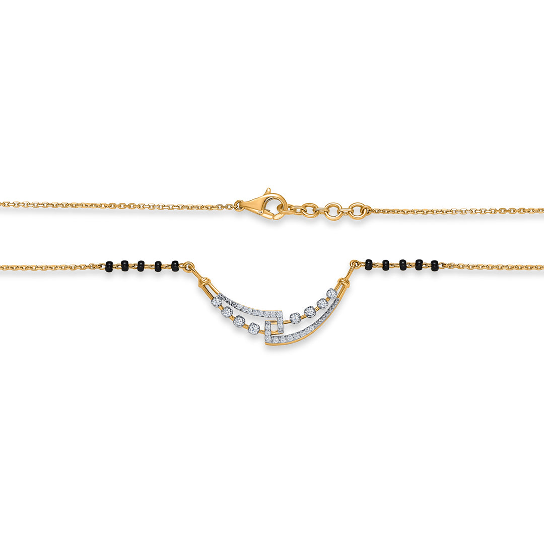 twilight link gold & diamond modern mangalsutra for woman