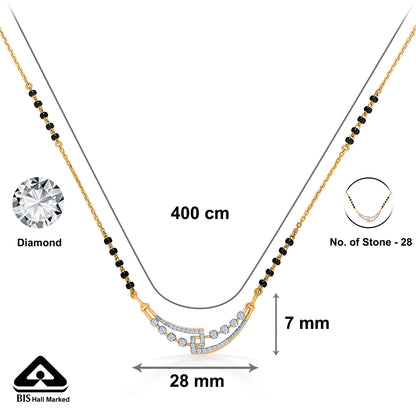 Twilight Link Gold & Diamond Modern Mangalsutra For Woman