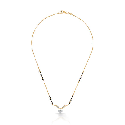 Floral Glow Gold & Diamond Modern Mangalsutra For Woman