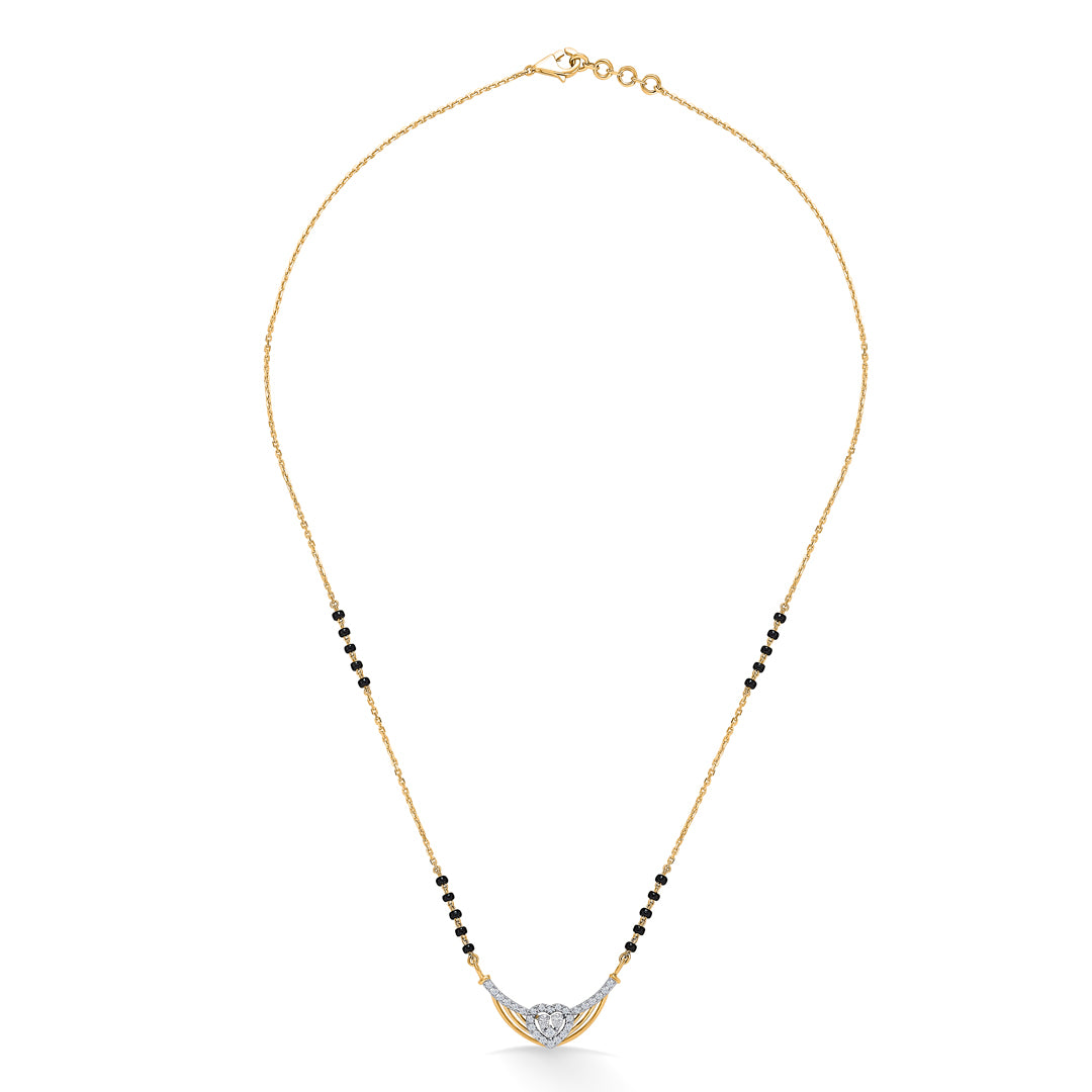 Divine Love Gold & Diamond Modern Mangalsutra For Women