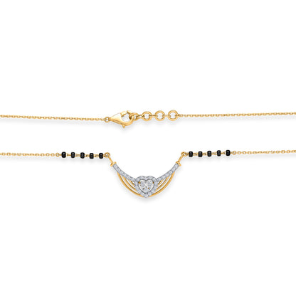 Divine Love Gold & Diamond Modern Mangalsutra For Woman
