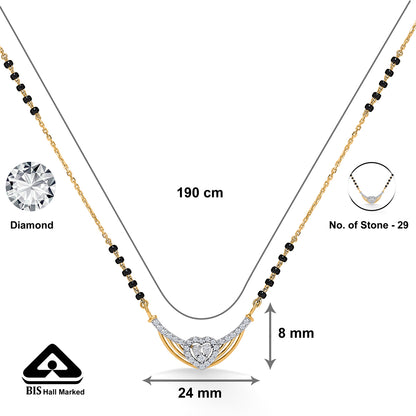 Divine Love Gold & Diamond Modern Mangalsutra For Woman