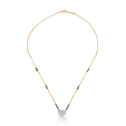 Vibrant Petals Gold & Diamond Modern Mangalsutra For Woman
