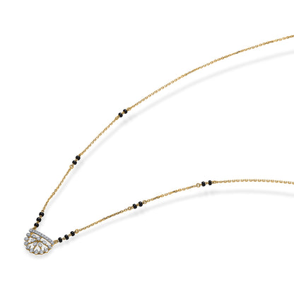 Vibrant Petals Gold & Diamond Modern Mangalsutra For Woman