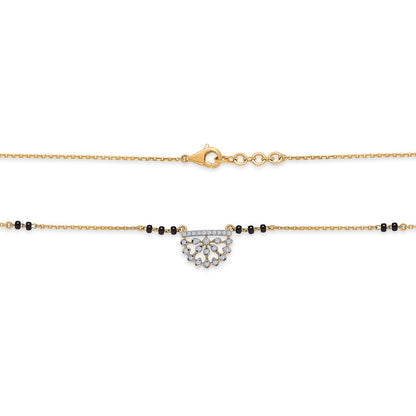 Vibrant Petals Gold & Diamond Modern Mangalsutra For Woman