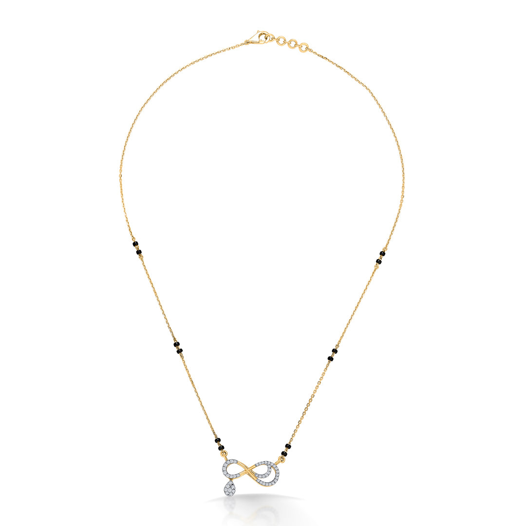 infinite bond gold & diamond modern mangalsutra for woman