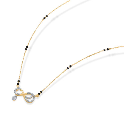 Infinite Bond Gold & Diamond Modern Mangalsutra For Woman