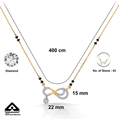 Infinite Bond Gold & Diamond Modern Mangalsutra For Woman