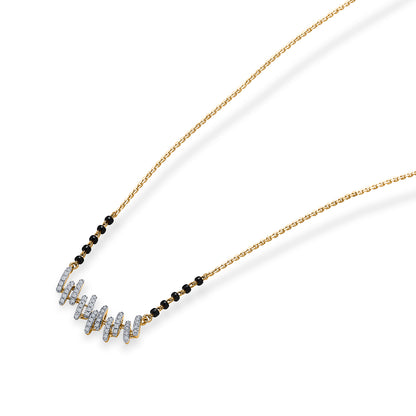 Crisp Elegance Gold & Diamond Modern Mangalsutra For Woman
