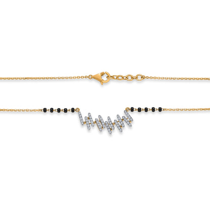 Crisp Elegance Gold & Diamond Modern Mangalsutra For Woman