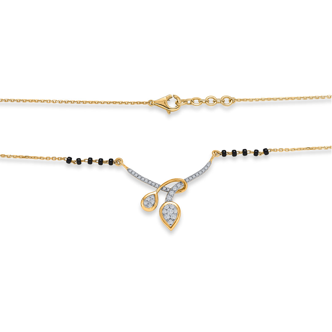 nature's grace gold & diamond modern mangalsutra for woman