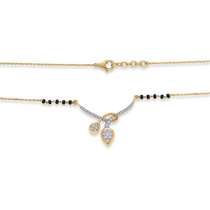 Nature's Grace Gold & Diamond Modern Mangalsutra For Woman