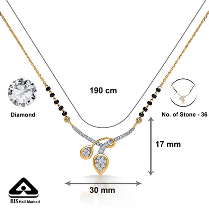 Nature's Grace Gold & Diamond Modern Mangalsutra For Woman