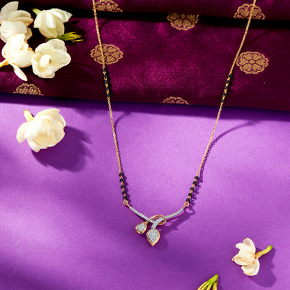 Nature's Grace Gold & Diamond Modern Mangalsutra For Woman