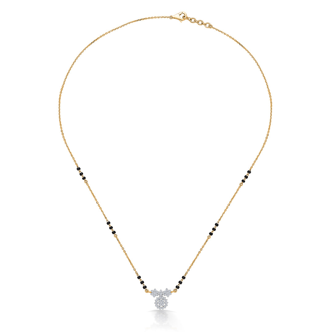 trending charm gold & diamond modern mangalsutra for woman