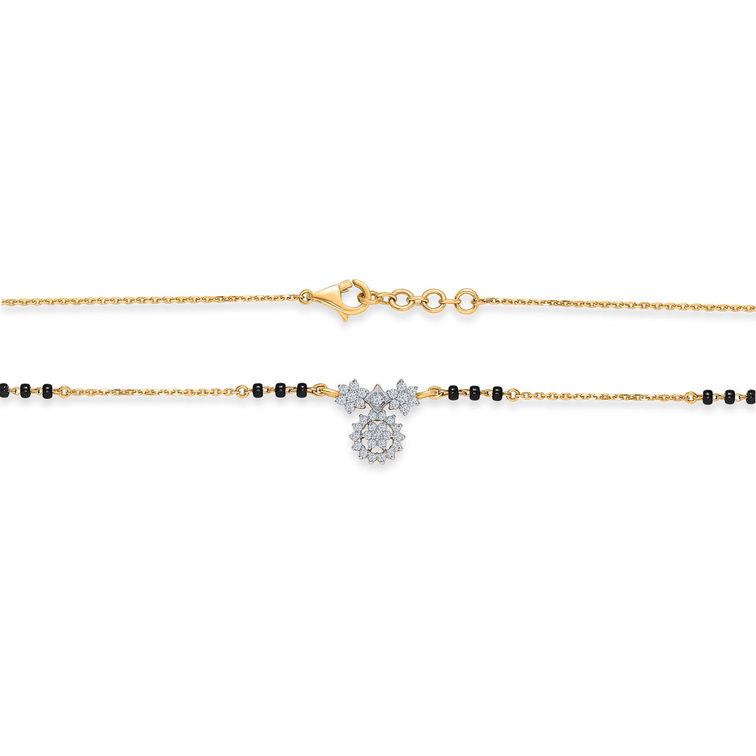 trending charm gold & diamond modern mangalsutra for woman