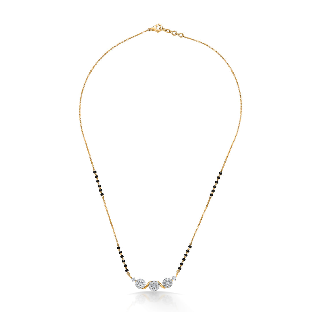 emerald promise gold & diamond modern mangalsutra