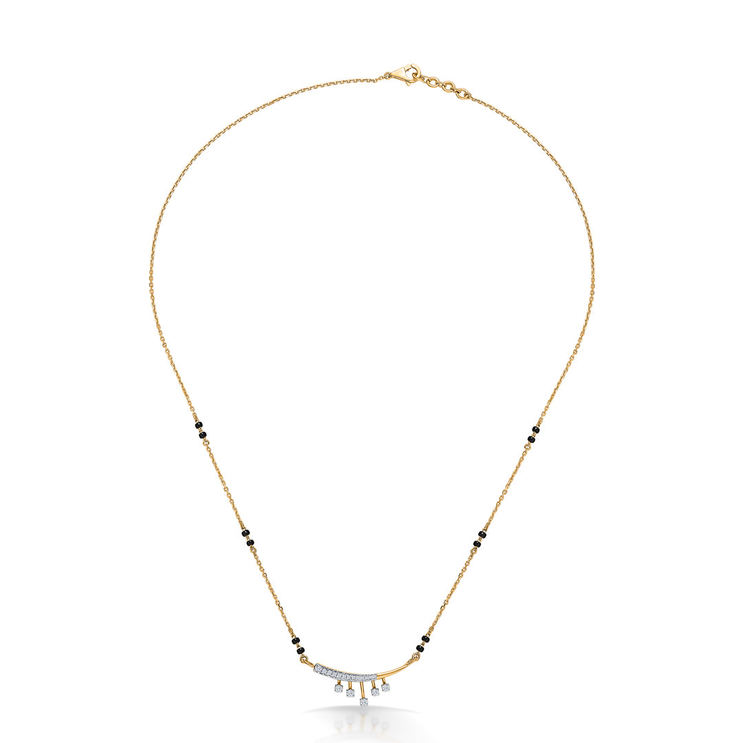 urban chic gold & diamond modern mangalsutra for woman