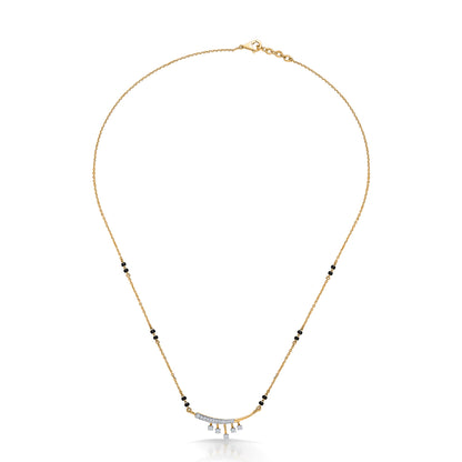 Urban Chic Gold & Diamond Modern Mangalsutra For Woman