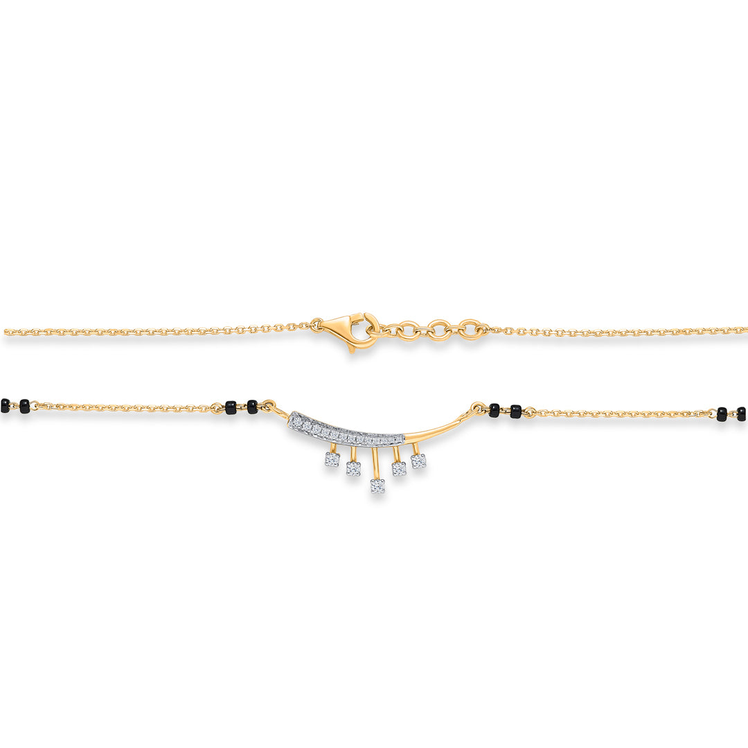 urban chic gold & diamond modern mangalsutra for woman
