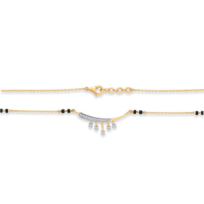 Urban Chic Gold & Diamond Modern Mangalsutra For Woman
