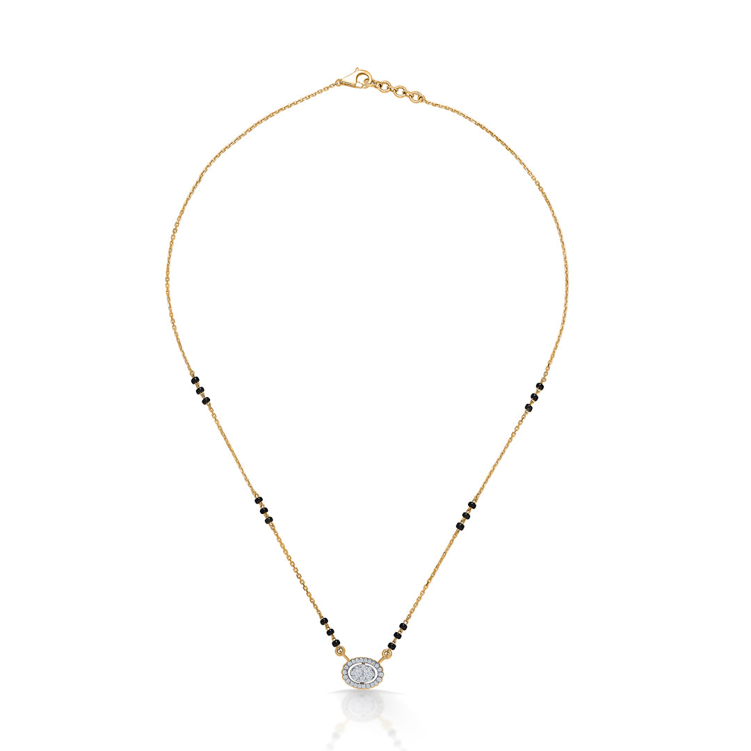 radiant ring gold & diamond modern mangalsutra for woman