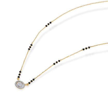 Radiant Ring Gold & Diamond Modern Mangalsutra For Woman