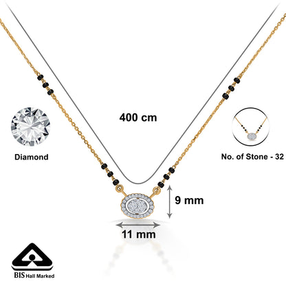 Radiant Ring Gold & Diamond Modern Mangalsutra For Woman