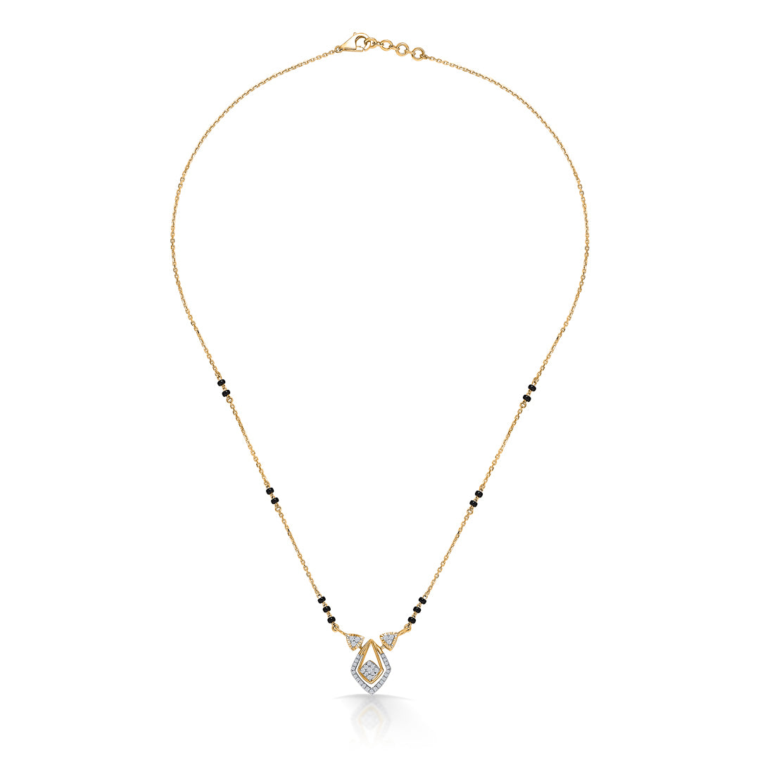 simplicity spark gold & diamond modern mangalsutra for woman