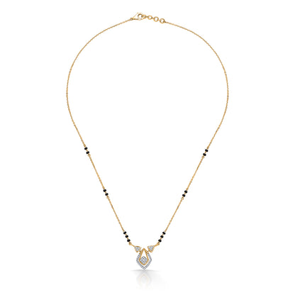 Simplicity Spark Gold & Diamond Modern Mangalsutra For Woman