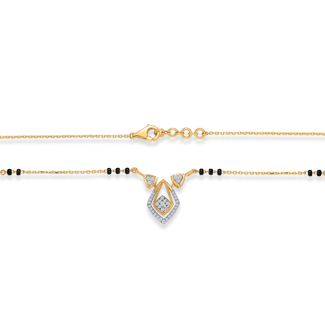 simplicity spark gold & diamond modern mangalsutra for woman