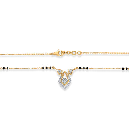 Simplicity Spark Gold & Diamond Modern Mangalsutra For Woman