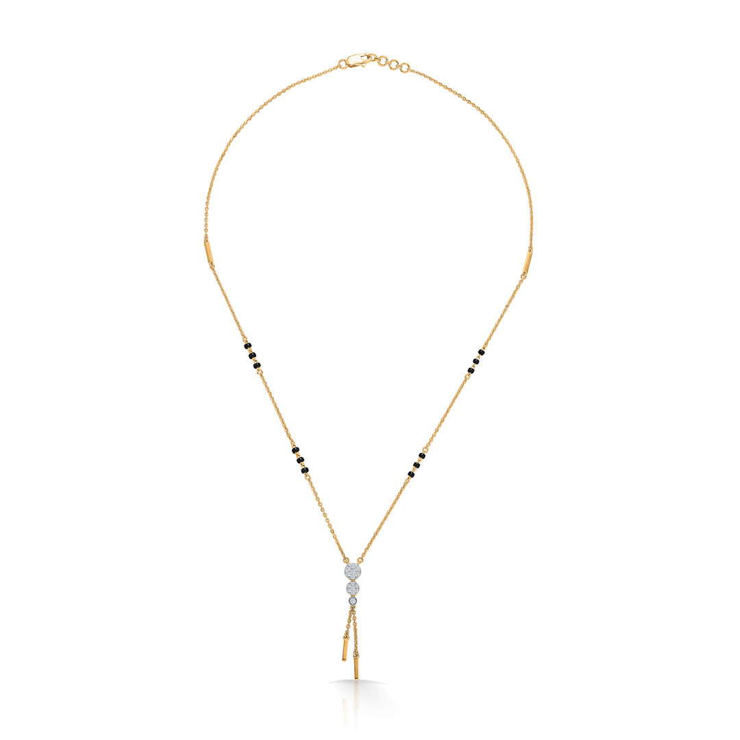 Trendsetter Gold & Diamond Modern Mangalsutra For Women