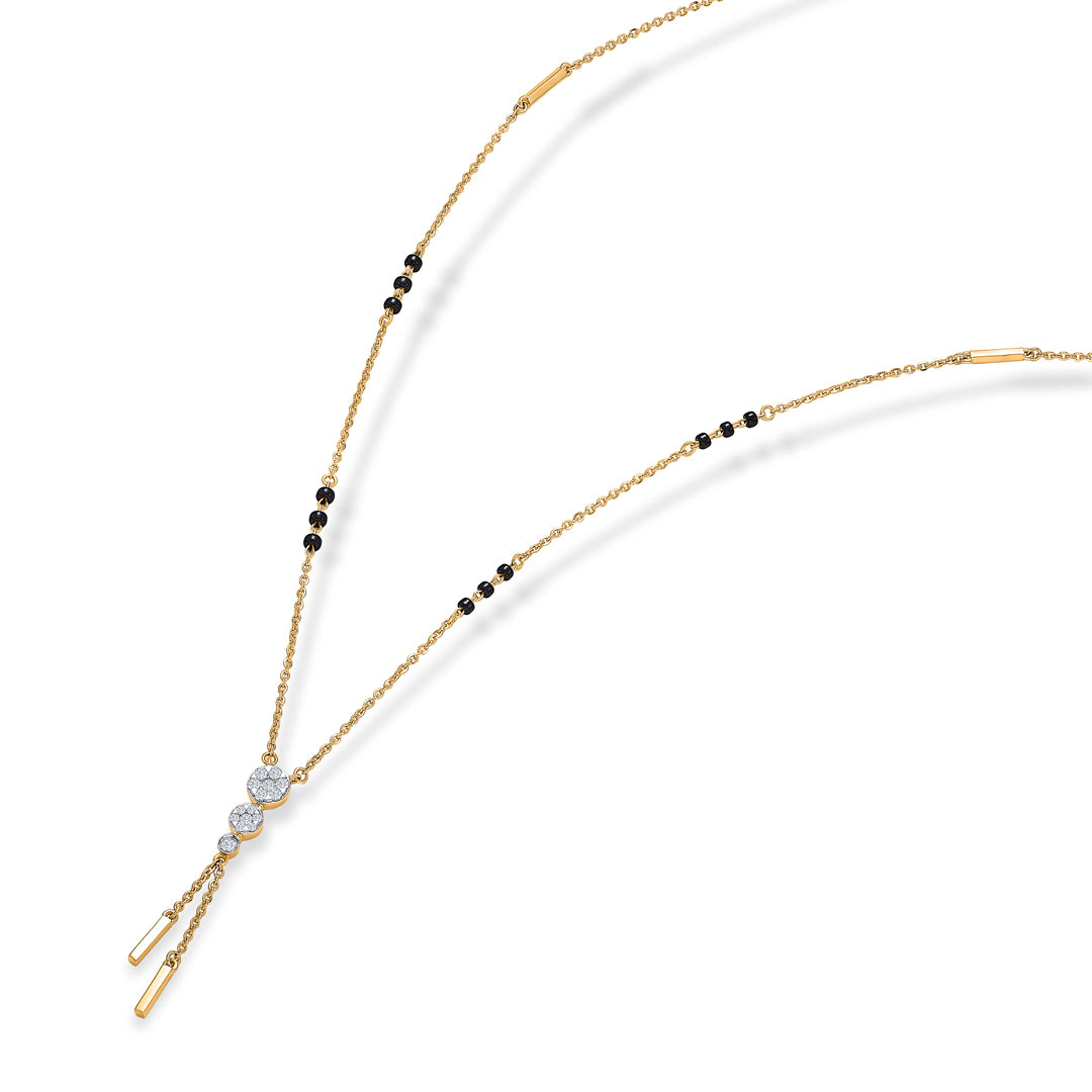 trendsetter gold & diamond modern mangalsutra for woman