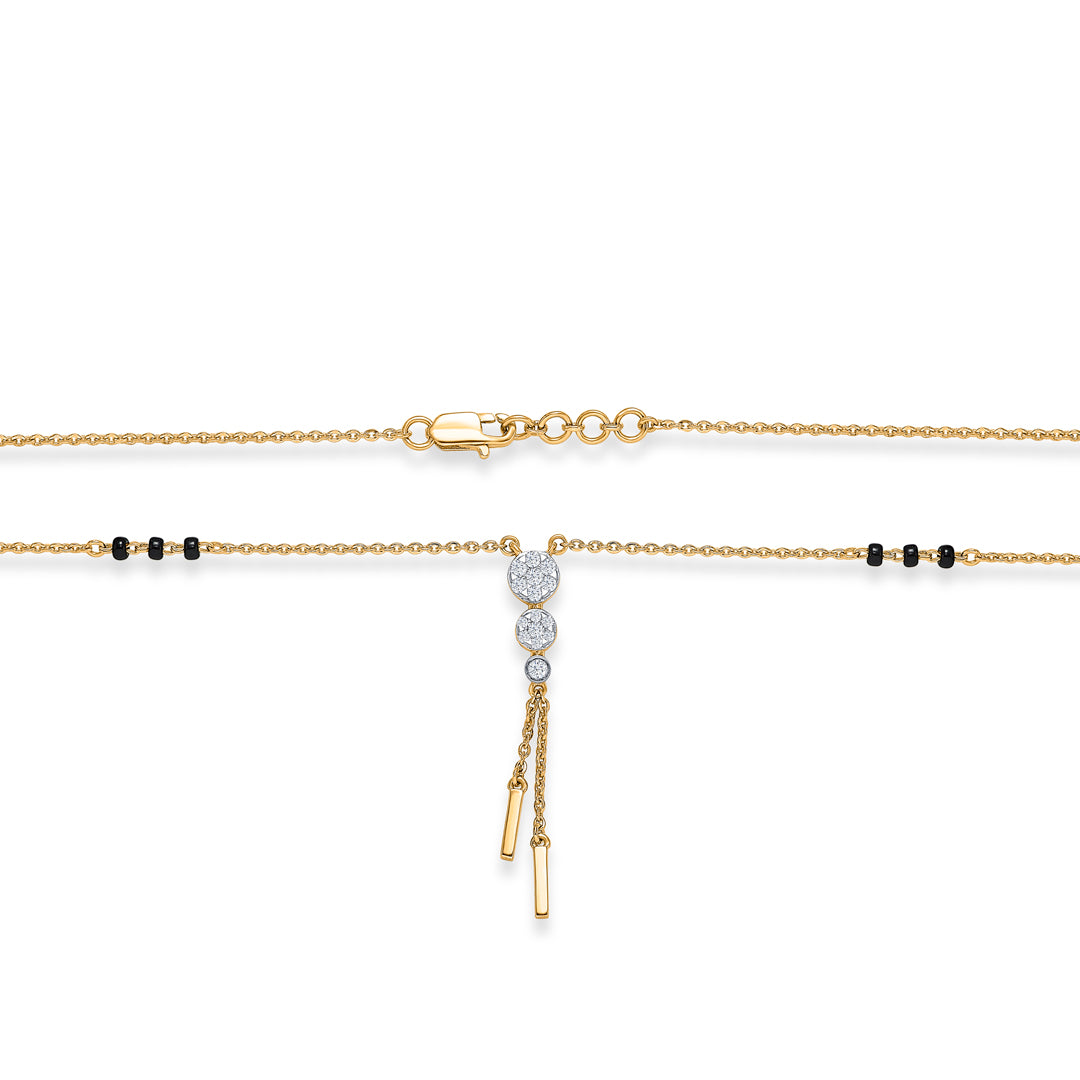 trendsetter gold & diamond modern mangalsutra for woman