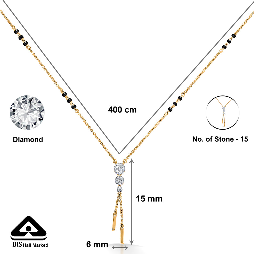 trendsetter gold & diamond modern mangalsutra for woman