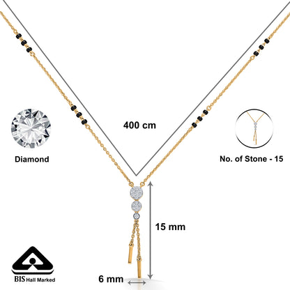 Trendsetter Gold & Diamond Modern Mangalsutra For Woman