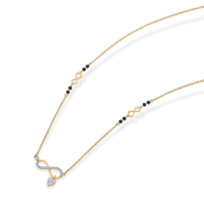 Infinity Gold & Diamond Modern Mangalsutra For Woman