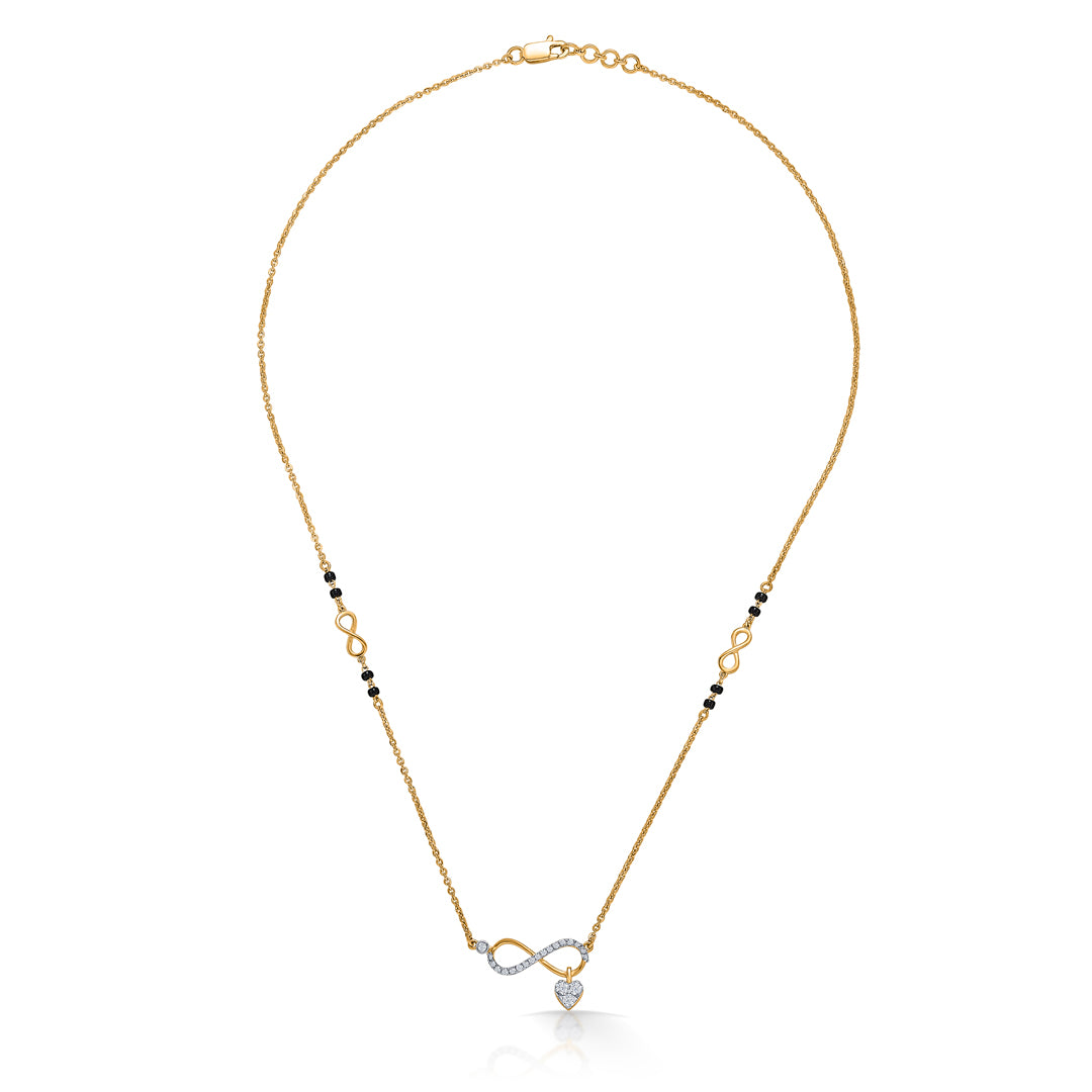 infinity gold & diamond modern mangalsutra for woman
