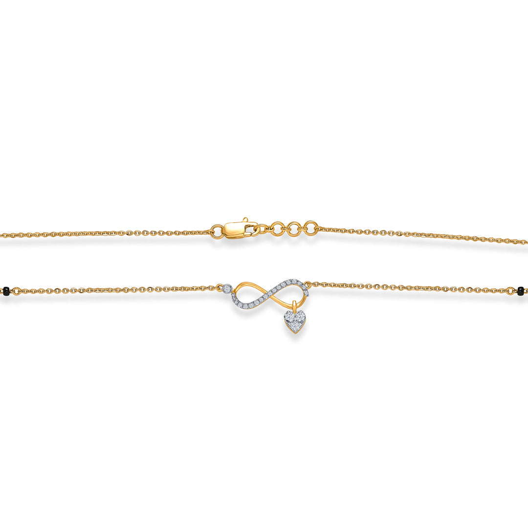 infinity gold & diamond modern mangalsutra for woman