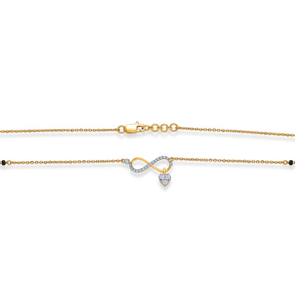 Infinity Gold & Diamond Modern Mangalsutra For Woman