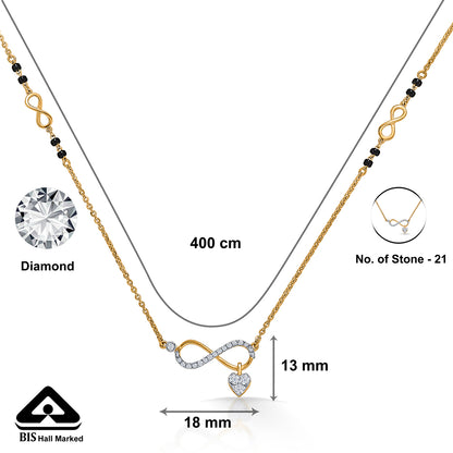 Infinity Gold & Diamond Modern Mangalsutra For Woman