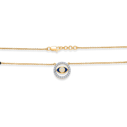 Evil Eye Gold & Diamond Modern Mangalsutra For Woman