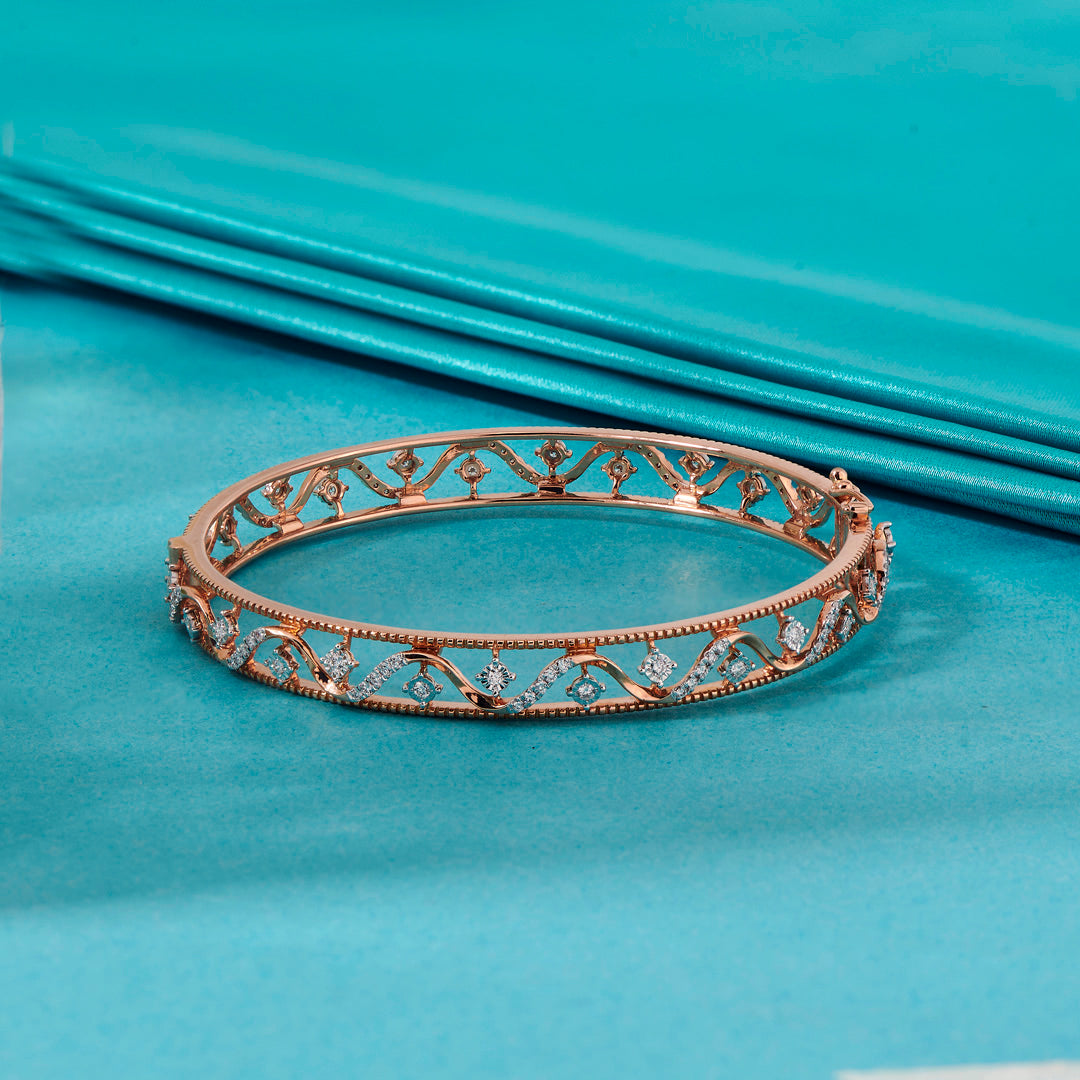 Crysta Net Diamond Bangle